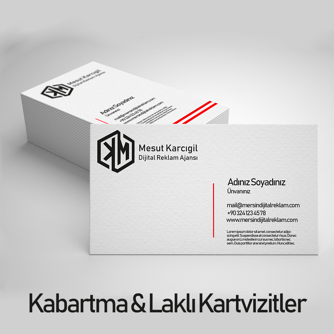 Kabartma Laklı Kartvizitler